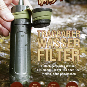 🍁 Waldvolk Wasserfilter Outdoor Survival Bushcraft Prepper Wasseraufbereitung Krisenvorbereitung M101P mit Pumpe 🍁