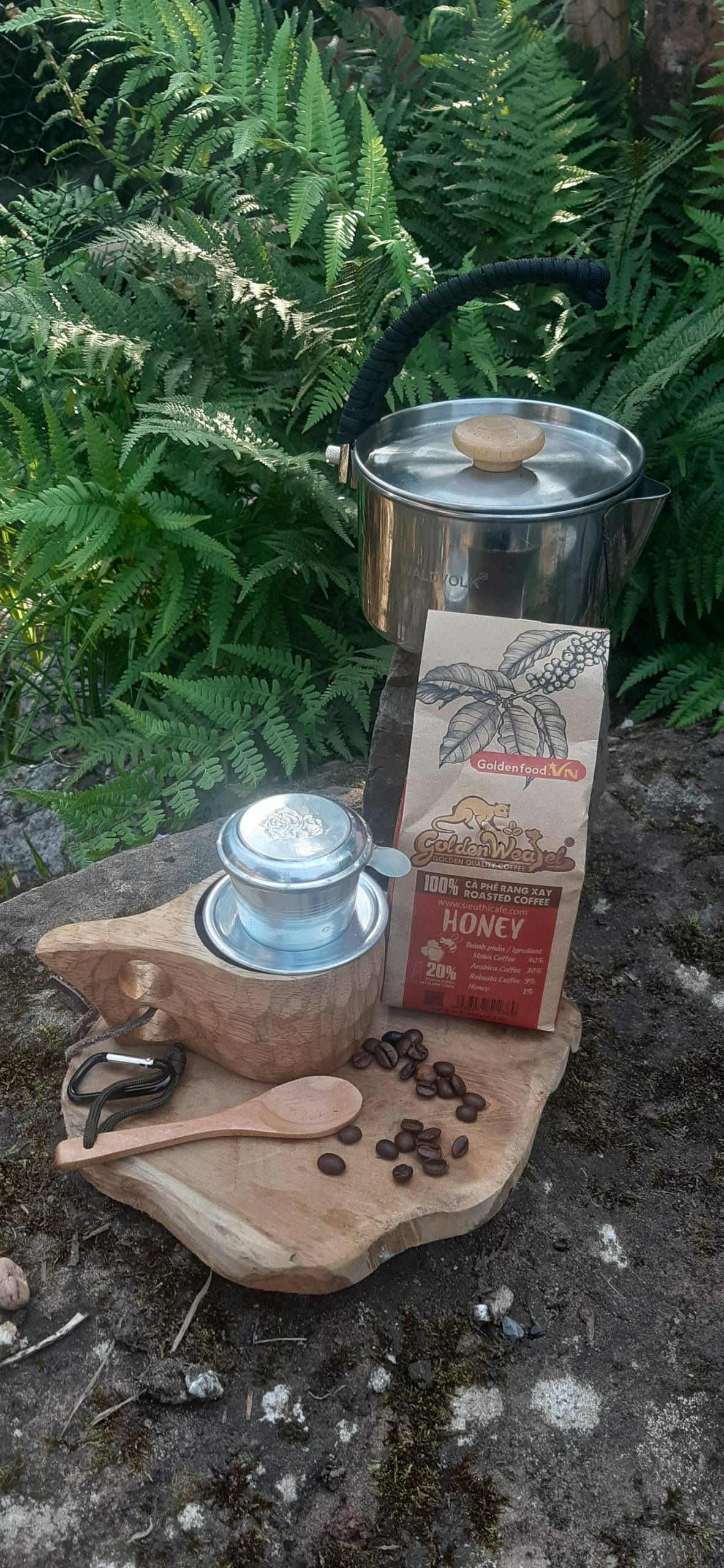 LAGERFEUER KAFFEE / Wiesel -Honig- Kaffee Set – Bild 2