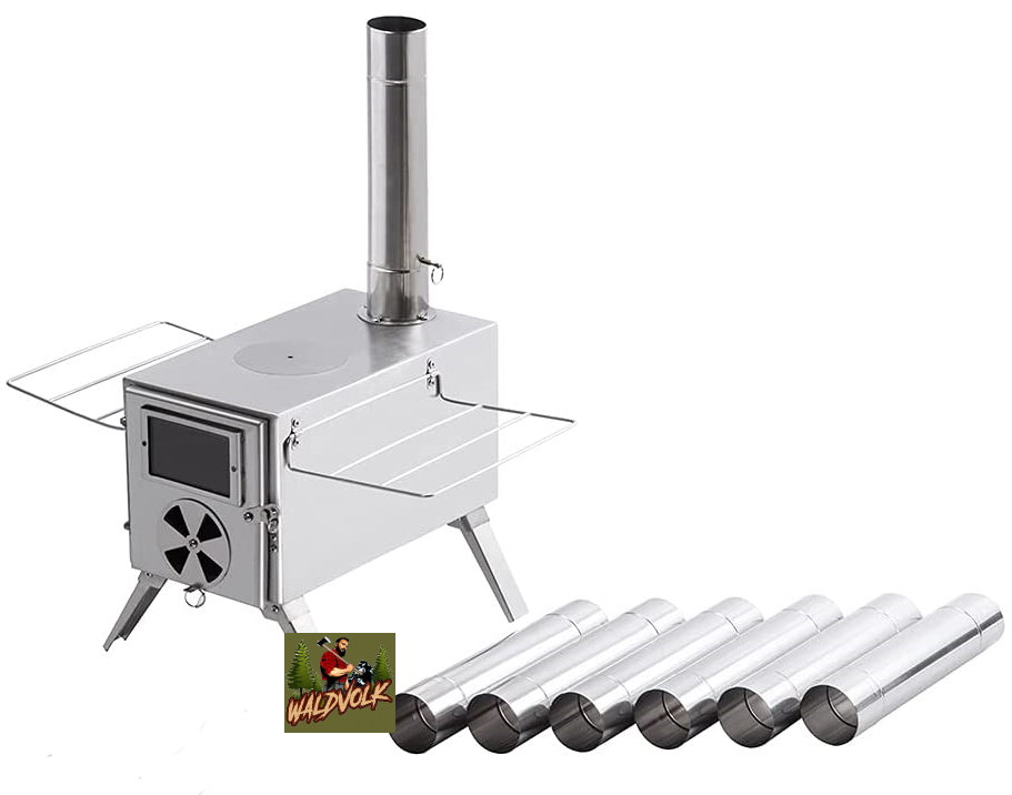 WALDVOLK „HÜTTENFEUER“ tragbarer Holzofen