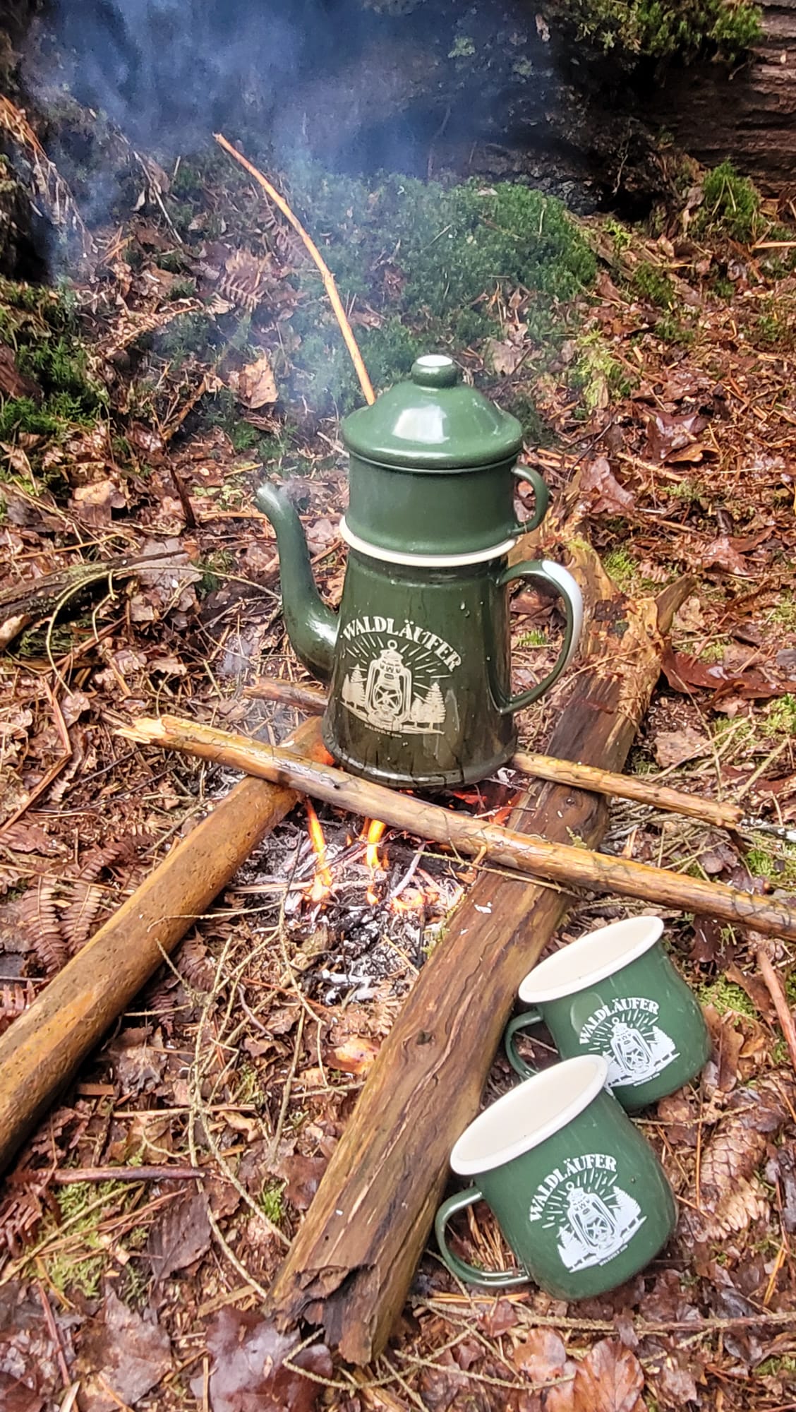 Emaille Tasse WALDLÄUFER – Bild 2