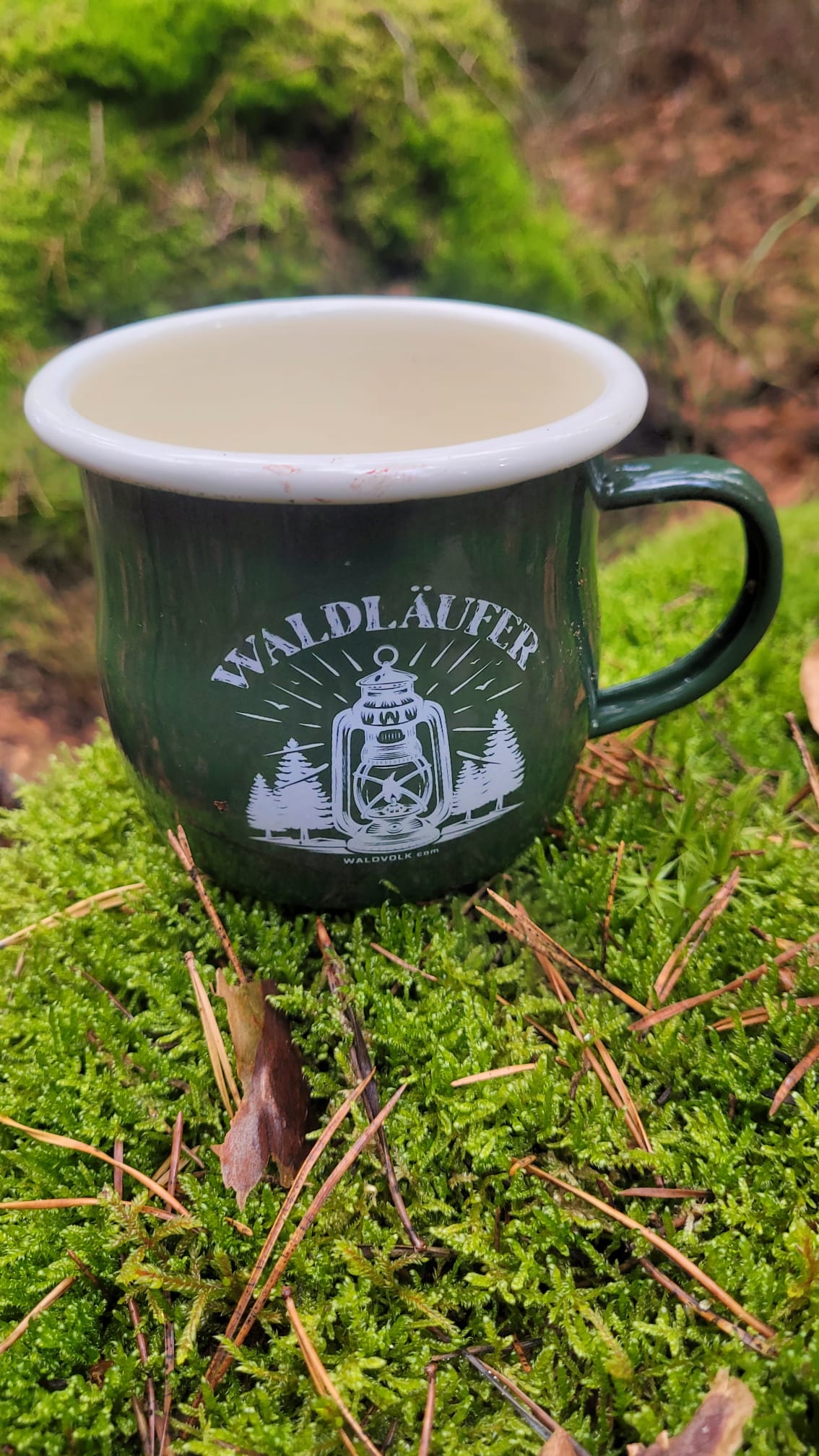 Emaille Tasse WALDLÄUFER – Bild 3