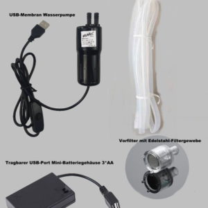 Praktisches Zubehör-Set USB Membran Wasserpumpe