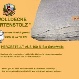 Wolldecke „HIRTENSTOLZ“ aus 100% hochwertiger Schafschurwolle